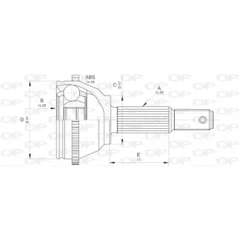 Embout de cardan avant (kit de réparation) OPEN PARTS CVJ5604.10