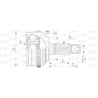 Embout de cardan avant (kit de réparation) OPEN PARTS CVJ5605.10