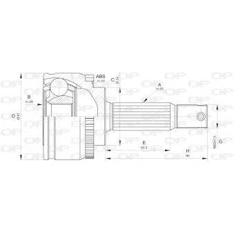 Embout de cardan avant (kit de réparation) OPEN PARTS CVJ5607.10