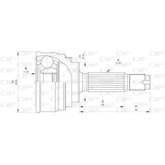 Embout de cardan avant (kit de réparation) OPEN PARTS CVJ5608.10