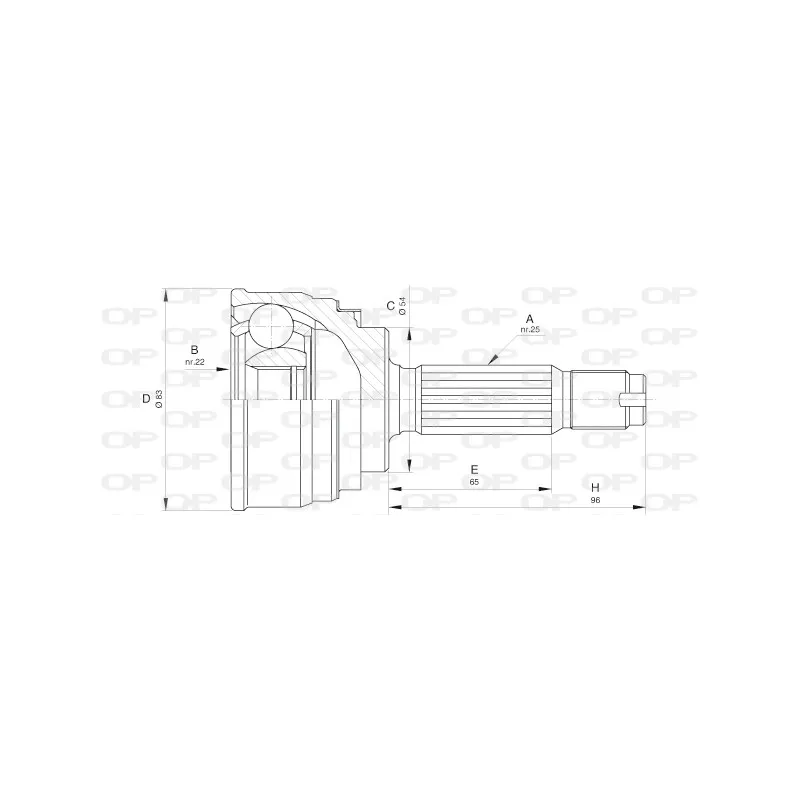 Embout de cardan avant (kit de réparation) OPEN PARTS CVJ5608.10