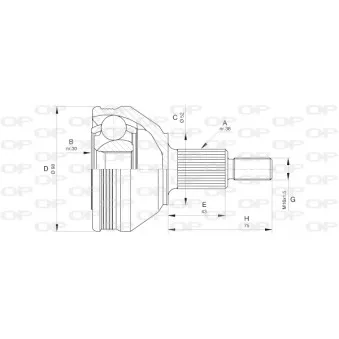Embout de cardan avant (kit de réparation) OPEN PARTS CVJ5609.10