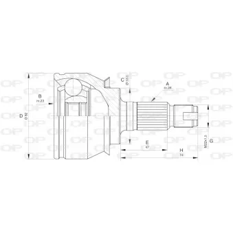 Embout de cardan avant (kit de réparation) OPEN PARTS CVJ5610.10