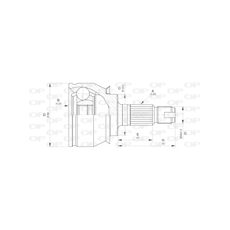 Embout de cardan avant (kit de réparation) OPEN PARTS CVJ5610.10