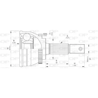 Embout de cardan avant (kit de réparation) OPEN PARTS