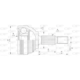 Embout de cardan avant (kit de réparation) OPEN PARTS CVJ5613.10