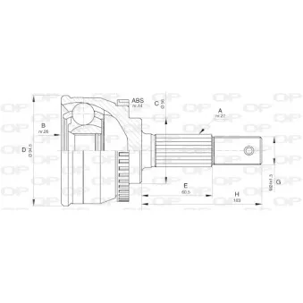 Embout de cardan avant (kit de réparation) OPEN PARTS CVJ5614.10