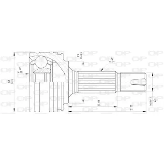 Embout de cardan avant (kit de réparation) OPEN PARTS