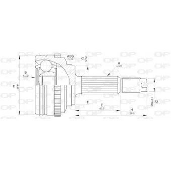 Embout de cardan avant (kit de réparation) OPEN PARTS CVJ5617.10