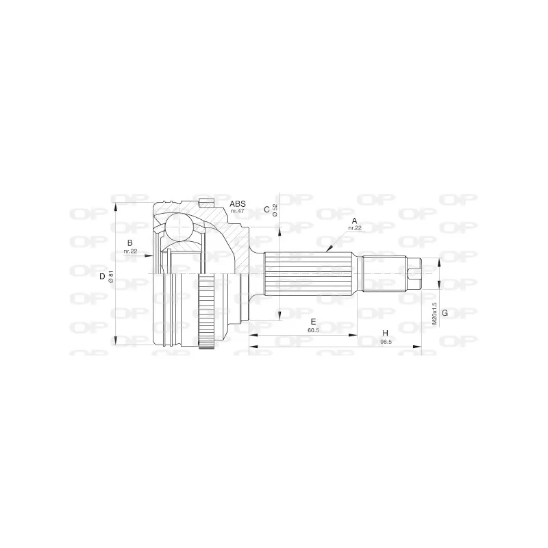 Embout de cardan avant (kit de réparation) OPEN PARTS CVJ5617.10