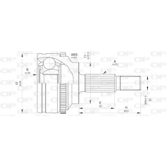 Embout de cardan avant (kit de réparation) OPEN PARTS CVJ5619.10
