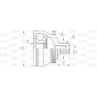Embout de cardan avant (kit de réparation) OPEN PARTS CVJ5621.10