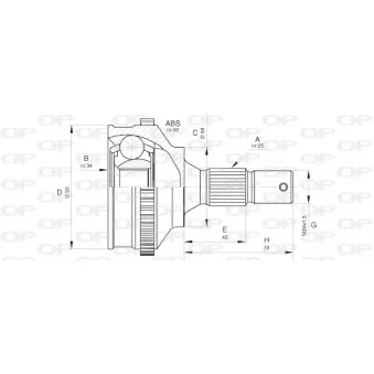 Embout de cardan avant (kit de réparation) OPEN PARTS