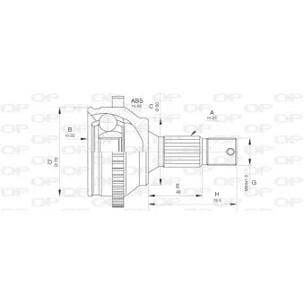 Embout de cardan avant (kit de réparation) OPEN PARTS CVJ5626.10