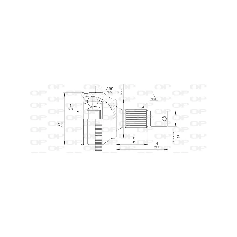 Embout de cardan avant (kit de réparation) OPEN PARTS CVJ5626.10