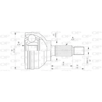 Embout de cardan avant (kit de réparation) OPEN PARTS