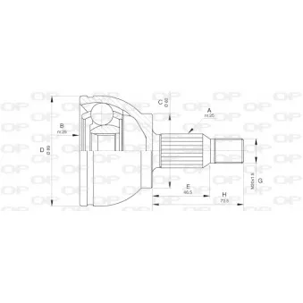 Embout de cardan avant (kit de réparation) OPEN PARTS CVJ5628.10