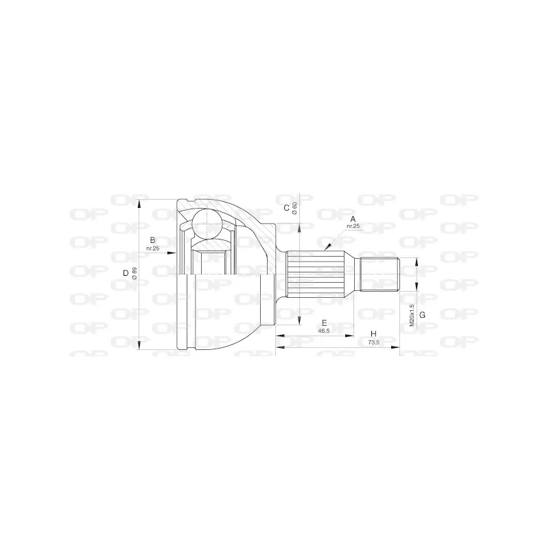 Embout de cardan avant (kit de réparation) OPEN PARTS CVJ5628.10