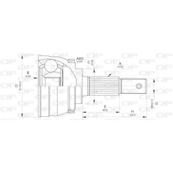 Embout de cardan avant (kit de réparation) OPEN PARTS