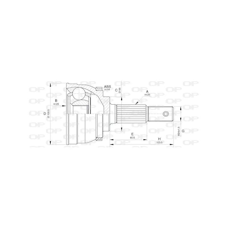 Embout de cardan avant (kit de réparation) OPEN PARTS CVJ5629.10