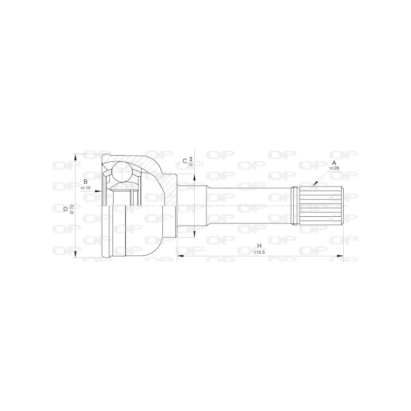Embout de cardan avant (kit de réparation) OPEN PARTS CVJ5631.10
