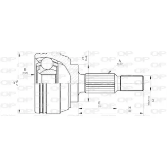 Embout de cardan avant (kit de réparation) OPEN PARTS CVJ5633.10