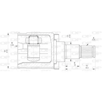 Embout de cardan avant (kit de réparation) OPEN PARTS CVJ5634.20