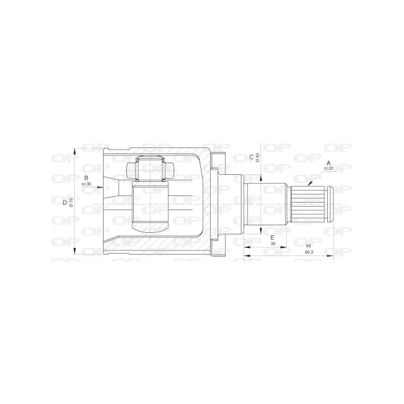 Embout de cardan avant (kit de réparation) OPEN PARTS CVJ5634.20