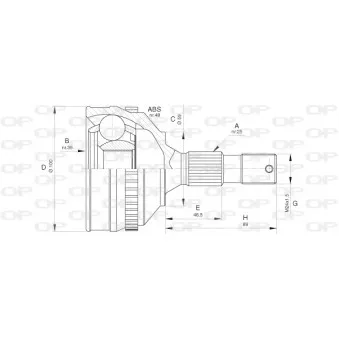 Embout de cardan avant (kit de réparation) OPEN PARTS CVJ5635.10