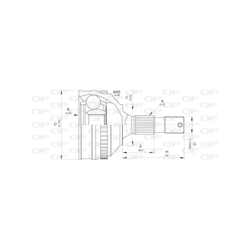 Embout de cardan avant (kit de réparation) OPEN PARTS CVJ5635.10