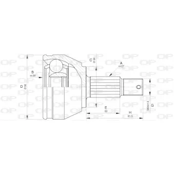 Embout de cardan avant (kit de réparation) OPEN PARTS CVJ5638.10