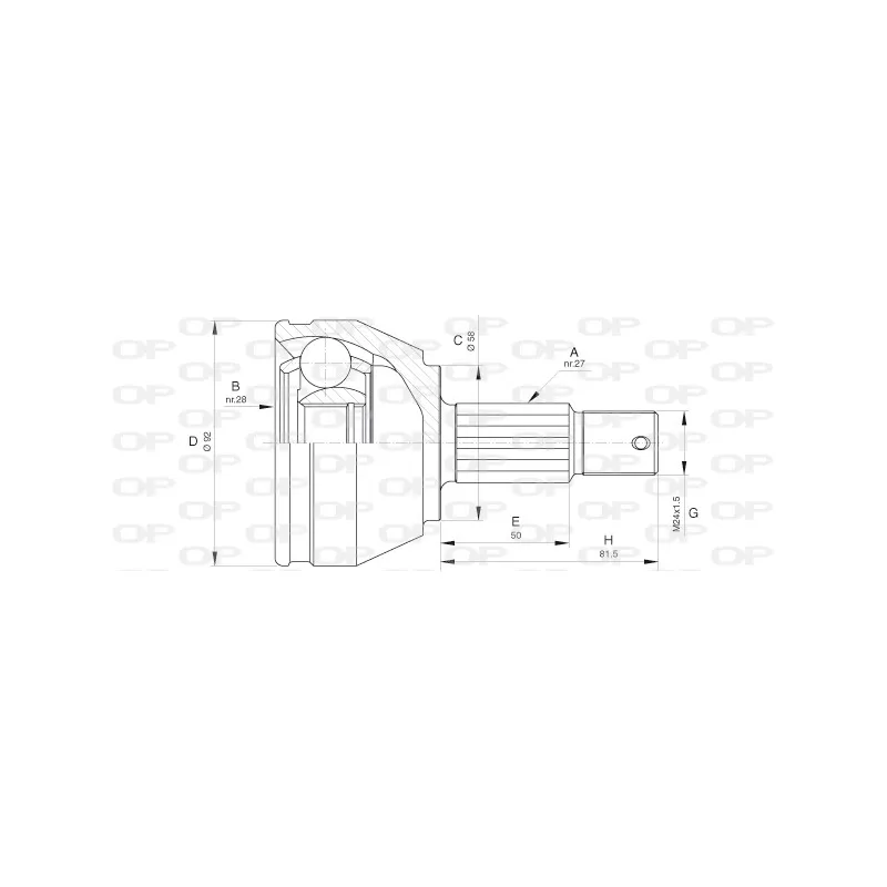 Embout de cardan avant (kit de réparation) OPEN PARTS CVJ5638.10