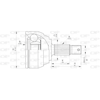 Embout de cardan avant (kit de réparation) OPEN PARTS CVJ5639.10