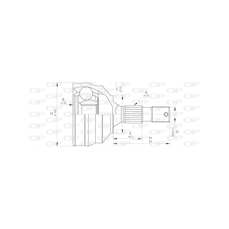 Embout de cardan avant (kit de réparation) OPEN PARTS CVJ5640.10