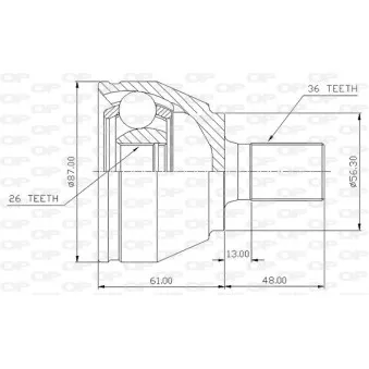 Embout de cardan avant (kit de réparation) OPEN PARTS CVJ5643.10