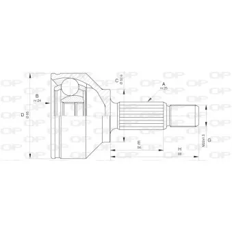 Embout de cardan avant (kit de réparation) OPEN PARTS CVJ5644.10
