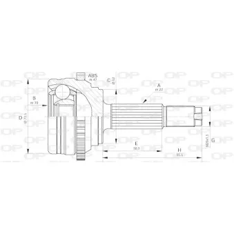 Embout de cardan avant (kit de réparation) OPEN PARTS CVJ5645.10