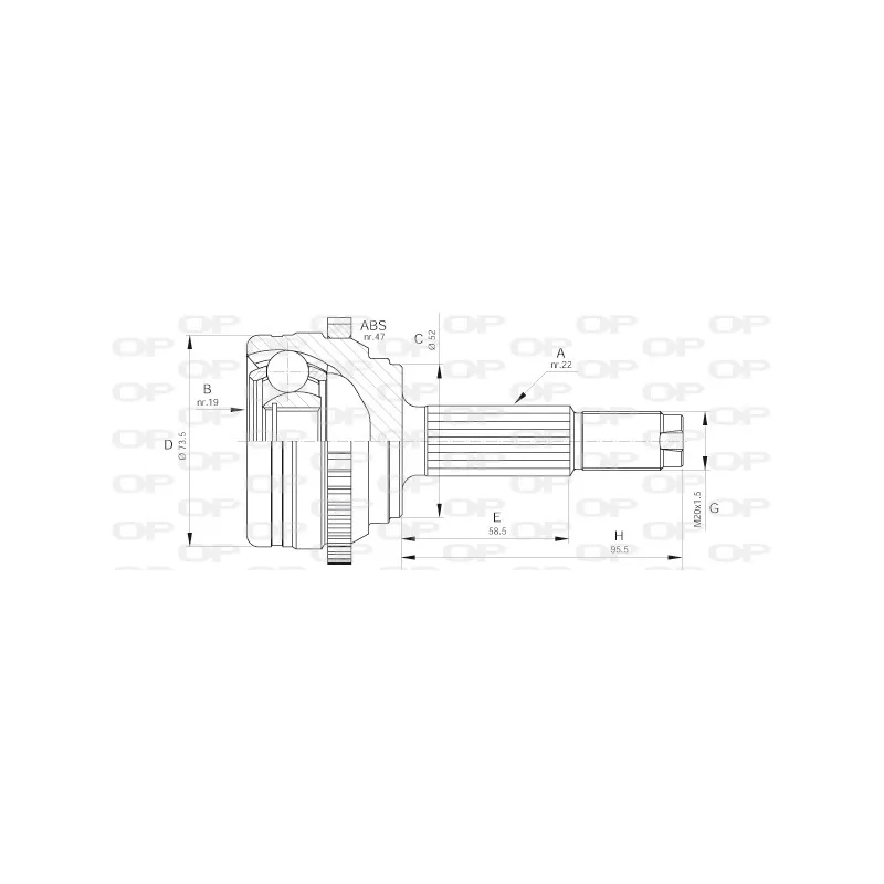 Embout de cardan avant (kit de réparation) OPEN PARTS CVJ5645.10