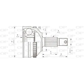 Embout de cardan avant (kit de réparation) OPEN PARTS CVJ5646.10