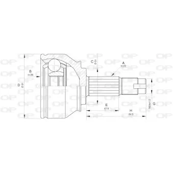 Embout de cardan avant (kit de réparation) OPEN PARTS