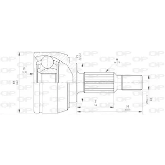 Embout de cardan avant (kit de réparation) OPEN PARTS CVJ5650.10