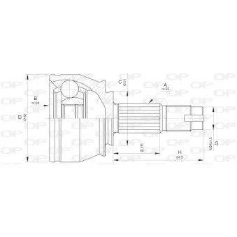 Embout de cardan avant (kit de réparation) OPEN PARTS CVJ5651.10