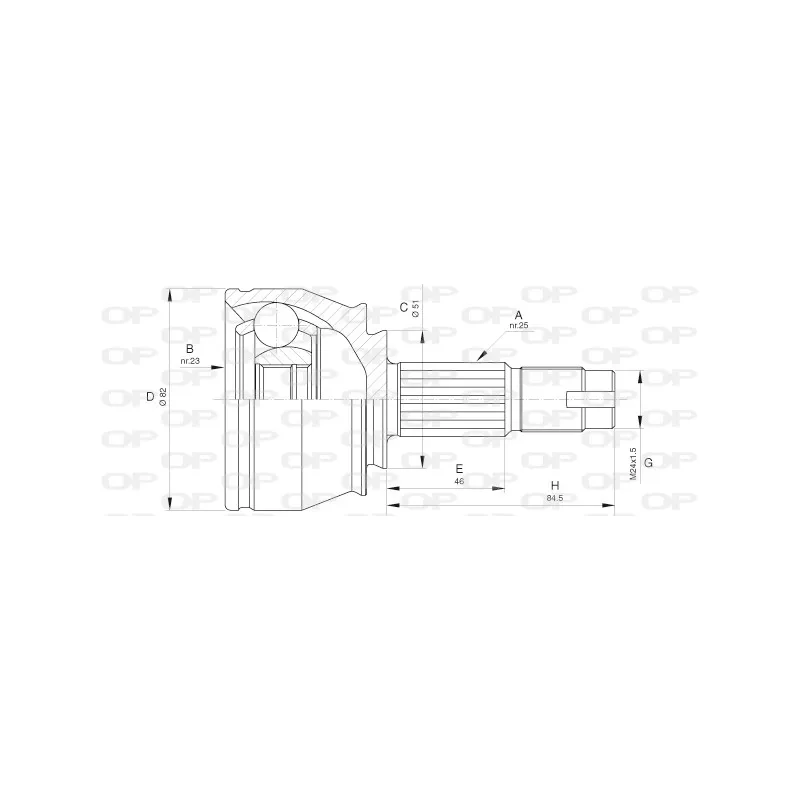 Embout de cardan avant (kit de réparation) OPEN PARTS CVJ5651.10