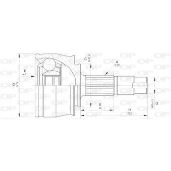 Embout de cardan avant (kit de réparation) OPEN PARTS