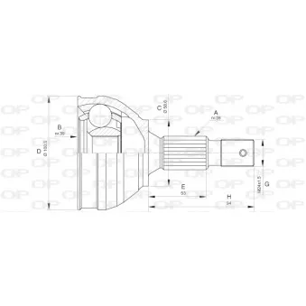 Embout de cardan avant (kit de réparation) OPEN PARTS