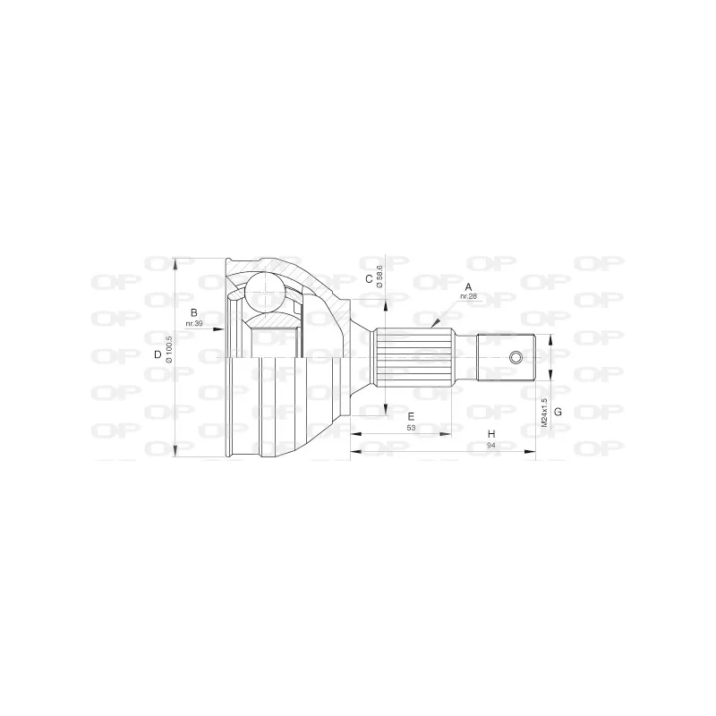 Embout de cardan avant (kit de réparation) OPEN PARTS CVJ5653.10