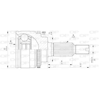 Embout de cardan avant (kit de réparation) OPEN PARTS CVJ5657.10