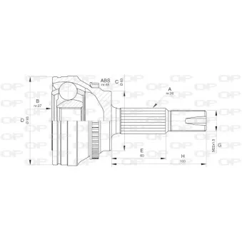 Embout de cardan avant (kit de réparation) OPEN PARTS CVJ5659.10