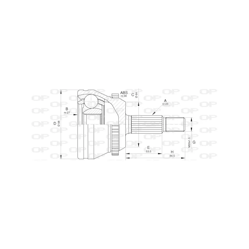 Embout de cardan avant (kit de réparation) OPEN PARTS CVJ5660.10