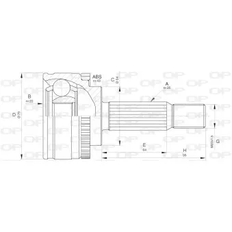 Embout de cardan avant (kit de réparation) OPEN PARTS CVJ5661.10